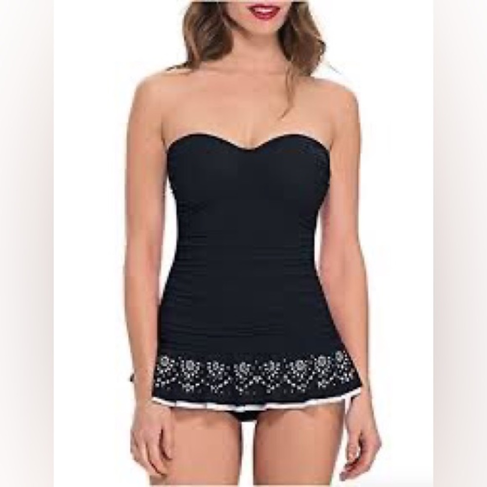 Profile by Gotex Tutti Frutti Black Swimdress